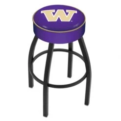 25 Inch Washington Logo Swivel Bar Stool W/ Black Base