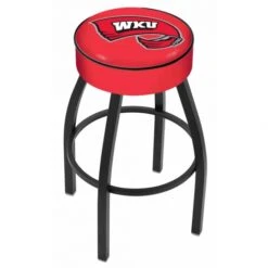 30 Inch Western Kentucky Logo Swivel Counter Stool W/ Black Base