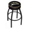 30 Inch Western Michigan Logo Swivel Counter Stool W/ Black Base