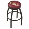 30 Inch Black Florida State Swivel Counter Stool W/ Accent Ring