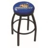 30 Inch Black Grand Valley State Swivel Counter Stool W/ Accent Ring