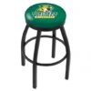 30 Inch Black Northern Michigan Swivel Counter Stool W/ Accent Ring