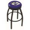 25 Inch Black Nashville Predators Swivel Bar Stool W/ Accent Ring