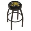 30 Inch Black Wichita State Swivel Counter Stool W/ Accent Ring