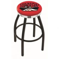 30 Inch Black UNLV Swivel Counter Stool W/ Chrome Accent Ring