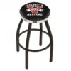 30 Inch Black Valdosta State Swivel Counter Stool W/ Chrome Accent Ring
