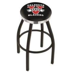 30 Inch Black Valdosta State Swivel Counter Stool W/ Chrome Accent Ring