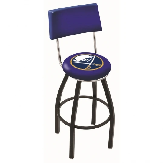 25 Inch Black Buffalo Sabres Swivel Bar Stool W/ Back 1 25 Inch Black Buffalo Sabres Swivel Bar Stool W/ Back