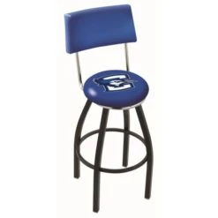 30 Inch Black Creighton Swivel Counter Stool W/ Back