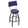 25 Inch Black Florida Swivel Bar Stool W/ Back