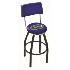 25 Inch Black Florida Swivel Bar Stool W/ Back