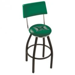 30 Inch Black Hawaii Swivel Counter Stool W/ Back