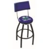 25 Inch Black Notre Dame Leprechaun Swivel Bar Stool W/ Back