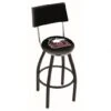 30 Inch Black Northern Illinois Swivel Counter Stool W/ Back