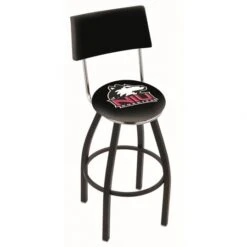 30 Inch Black Northern Illinois Swivel Counter Stool W/ Back