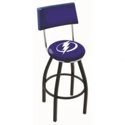 25 Inch Black Tampa Bay Lightning Swivel Bar Stool W/ Back