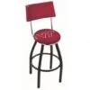 25 Inch Black Virginia Tech Swivel Bar Stool W/ Back