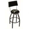 30 Inch Black Western Michigan Swivel Counter Stool W/ Back