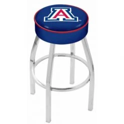 25 Inch Arizona Logo Swivel Bar Stool W/ Chrome Base