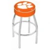 25 Inch Clemson Logo Swivel Bar Stool W/ Chrome Base