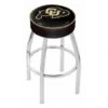 25 Inch Colorado Logo Swivel Bar Stool W/ Chrome Base
