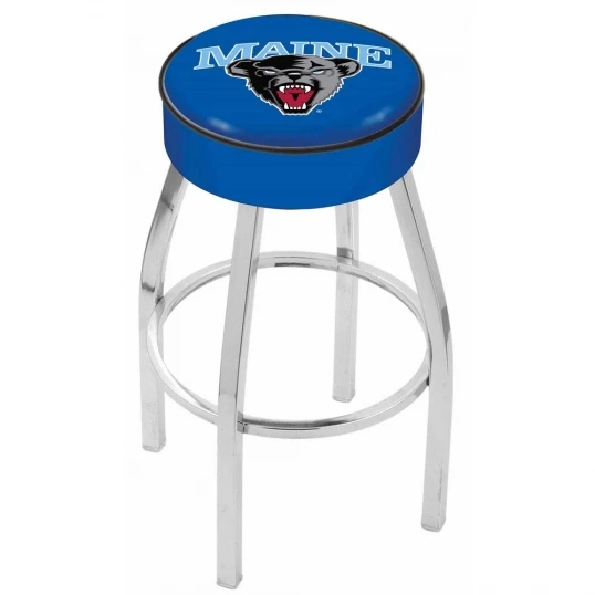30 Inch Maine Logo Swivel Counter Stool W/ Chrome Base 1 30 Inch Maine Logo Swivel Counter Stool W/ Chrome Base