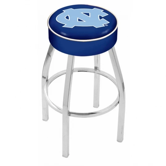 25 Inch North Carolina Logo Swivel Bar Stool W/ Chrome Base 1 25 Inch North Carolina Logo Swivel Bar Stool W/ Chrome Base