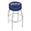 25 Inch Pitt Logo Swivel Bar Stool W/ Chrome Base