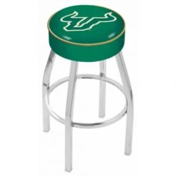 25 Inch South Florida Logo Swivel Bar Stool W/ Chrome Base