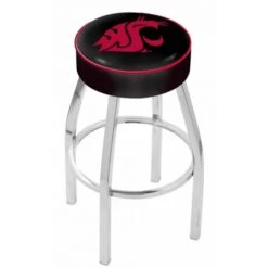 25 Inch Washington State Logo Swivel Bar Stool W/ Chrome Base