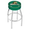 25 Inch Wright State Logo Swivel Bar Stool W/ Chrome Base