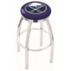 25 Inch Chrome Buffalo Sabres Swivel Bar Stool W/ Accent Ring