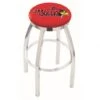 30 Inch Chrome Illinois State Swivel Counter Stool W/ Accent Ring