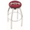 30 Inch Chrome Mississippi State Swivel Counter Stool W/ Accent Ring
