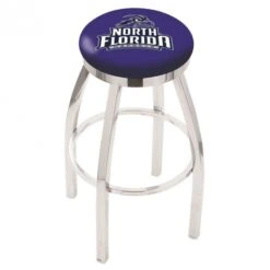 30 Inch Chrome North Florida Swivel Counter Stool W/ Accent Ring