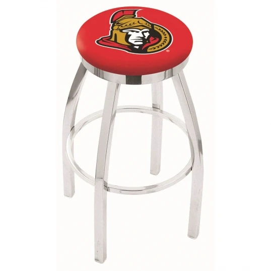 30 Inch Chrome Ottawa Senators Swivel Counter Stool W/ Accent Ring 1 30 Inch Chrome Ottawa Senators Swivel Counter Stool W/ Accent Ring
