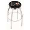 25 Inch Chrome Philadelphia Flyers (Black) Swivel Bar Stool W/ Accent Ring