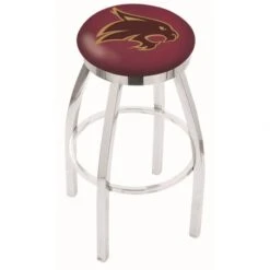 30 Inch Chrome Texas State Swivel Counter Stool W/ Accent Ring
