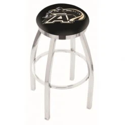 30 Inch Chrome US Military Academy (ARMY) Swivel Counter Stool W/ Accent Ring