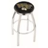 30 Inch Chrome Wake Forest Swivel Counter Stool W/ Accent Ring