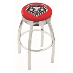 30 Inch Chrome New Mexico Swivel Counter Stool W/ Ribbed Accent