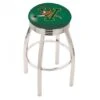 30 Inch Chrome Vermont Swivel Counter Stool W/ Ribbed Accent