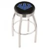 25 Inch Chrome Washington & Lee Swivel Bar Stool W/ Ribbed Accent
