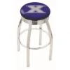 25 Inch Chrome Xavier Swivel Bar Stool W/ Ribbed Accent Ring