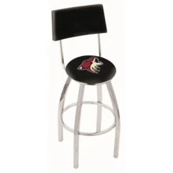 25 Inch Chrome Arizona Coyotes Swivel Bar Stool W/ Back