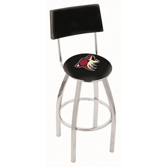 25 Inch Chrome Arizona Coyotes Swivel Bar Stool W/ Back 1 25 Inch Chrome Arizona Coyotes Swivel Bar Stool W/ Back