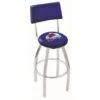 25 Inch Chrome Colorado Avalanche Swivel Bar Stool W/ Back