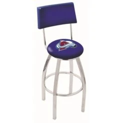 25 Inch Chrome Colorado Avalanche Swivel Bar Stool W/ Back