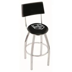 25 Inch Chrome Los Angeles Kings Swivel Bar Stool W/ Back