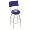 25 Inch Chrome Nevada Swivel Bar Stool W/ Back